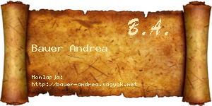 Bauer Andrea névjegykártya